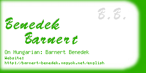 benedek barnert business card